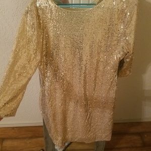 Gold Sequin Dress